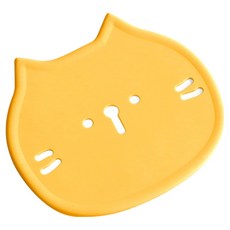 에이드엘 펀칭캣 실리콘 컵받침, 치즈, 2개