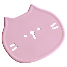 에이드엘 펀칭캣 실리콘 컵받침, 인디핑크, 2개