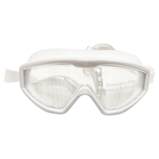 愛北鼻 兒童大框防霧蛙鏡, 純白色 無耳塞