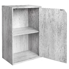 USEFUL DESIGN 悠室屋 兩格一門櫃, 42 x 30 x 60cm, 灰橡