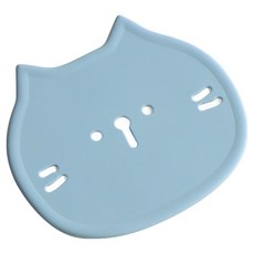 에이드엘 펀칭캣 실리콘 컵받침, 스카이블루, 2개