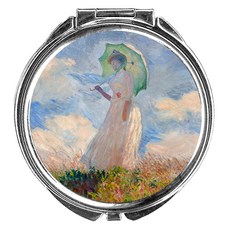 克勞德·莫內 持陽傘的女人 圓形馬口鐵盒, 銀色, 1個