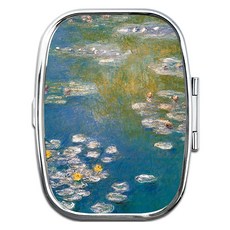 克勞德·莫內 Water lilies at Giverny方形鐵盒, 銀色, 1個