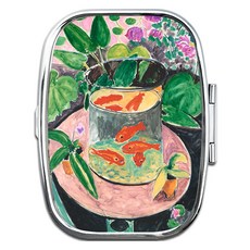 亨利馬諦斯 Goldfish 方形鐵盒, 銀色, 1個