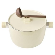 Dr.HOWS 電磁爐適用 Rumi 湯鍋 + 湯勺組, 沒有單項, 米色