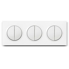 Legrand 羅格朗 Dooci 白色方形 Simple 6孔開關 3開用 單切/雙切兩用, 1個