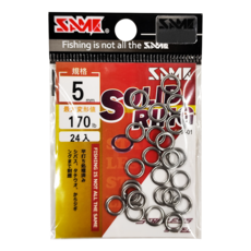 SAME 莎美 強力實心環 Set 24個，5mm，最大變形值170lb, 銀色, 1包
