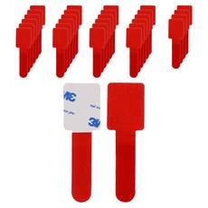 마켓감성 벨크로 케이블 정리기, 레드, 70개