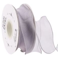 꼬까 쉬폰 선물 포장 리본, 그레이, 1개, 9m