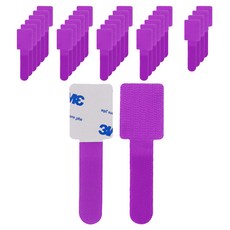마켓감성 벨크로 케이블 정리기, 퍼플, 70개