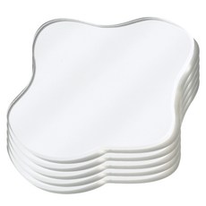 주식회사아텍스 감성소품 웨이브 아크릴 컵받침, 투명, 5개