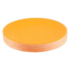 칼라 종이 접시, 주황, 40개