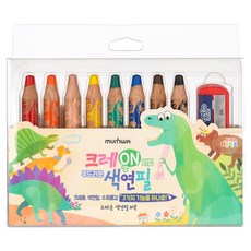 munhwA 兒童用 Thezone 蠟筆 彩色鉛筆 套組, 1套, 8色