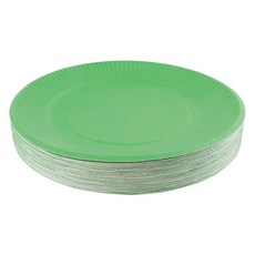 칼라 종이 접시, 초록, 40개