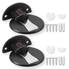 Matterhorn 磁吸式房門門擋 黑色, 2個