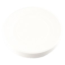 彩色紙盤, 白色, 50個