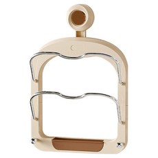 Maket Gamseong 免鑽孔圓形離子夾收納架, 1個, 棕色