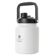 BROOKLYN WORKS 布魯克林 不鏽鋼保冰水 2.5L 米白色 保冷保溫 露營水壺, 1個