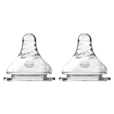 螺旋紋設計矽膠奶嘴 2入組, 1個, 男(3-6 個月）