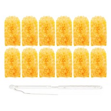 Allhigh 多用途靜電除塵撣 + 除塵器除塵套組, 黃色E, 1套