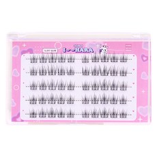 IHara 橫向5排 免膠水 全日捲翹假睫毛, 黑色, 1個