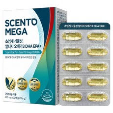 Nutrione Sento Mega 超臨界植物性 rTG Omega-3 DHA EPA+ 27.6g, 30錠, 1個