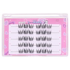 IHara 橫向5排 免膠水Maxi Lash假睫毛, 黑色, 1個