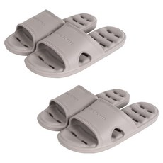 Life GONGyOU 低腳背居家浴室拖鞋, 2個, 灰色