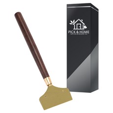 Pick&Home 高級黑檀木咖啡茶刮刀 大, 綠色, 1個