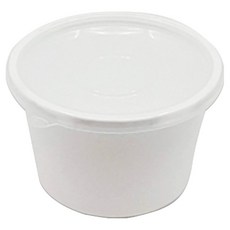 Swan 注塑容器 直徑 105mm 大 50入 + 蓋子 50入組 白色, 1套