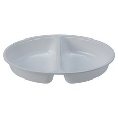 Swan 射出成型橢圓盤 直徑285mm 2格 白色, 1個, 50個