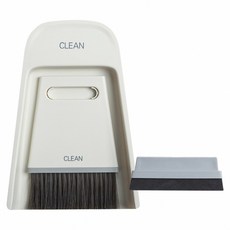 乾濕兩用桌面迷你掃帚組 附刮板, 灰白色, 1組