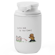 무아스 해피버디 아티스트 에디션 자동 손세정기 Catch me if you can!, 화이트(Catch me if you can!), 1개