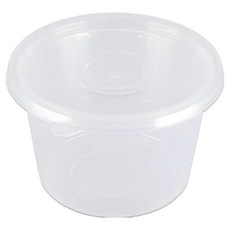 SWAN 射出成型容器 直徑 105mm 中款 50入 + 蓋子 50入 套組 透明, 1套