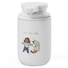 무아스 해피버디 아티스트 에디션 자동 손세정기 HA HA HA, 화이트(HA HA HA), 1개