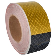 TIS高亮度安全反光帶 直線型, 黑+黃, 1個