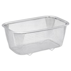 Reborn.J 不鏽鋼網狀長方形瀝水籃, 單一顏色, 1個