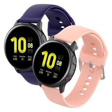 메오르 갤럭시워치 실리콘 스포츠 버클 스트랩 2p, 네이비+베이비핑크, 1세트
