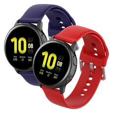 메오르 갤럭시워치 실리콘 스포츠 버클 스트랩 2p, 네이비+레드, 1세트