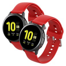 메오르 갤럭시워치 실리콘 스포츠 버클 스트랩 2p, 레드+레드, 1세트
