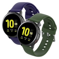 메오르 갤럭시워치 실리콘 스포츠 버클 스트랩 2p, 네이비+아미그린, 1세트