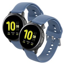 메오르 갤럭시워치 실리콘 스포츠 버클 스트랩 2p, 미드나잇블루+미드나잇블루, 1세트