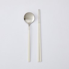 Modern House 纖細餐具組, 1套, 湯匙 + 筷子, 白色