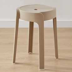 드리아 원형 스툴 의자, 베이지, 1개