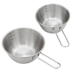 Reborn.J 304不鏽鋼長柄迷你量杯 200ml + 400ml 套組, 1套, 單一顏色