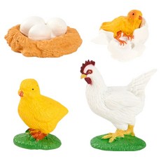 캐스비 네이처 성장 과정 닭 피규어 세트, 1세트
