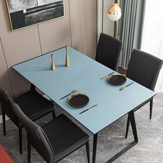 How's Room 皮革防水餐桌墊, 大型(60 x 120 cm), 1個, 藍色