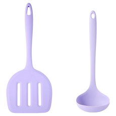 EASYsilly 矽膠廚具 2件組, 1套, 韓式煎餅大王鍋鏟 + 大湯勺, 紫色
