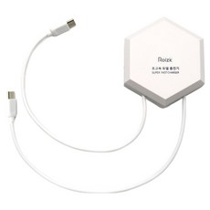 로이직 PD PPS 초고속 듀얼 충전기 RZ-206 + C타입 케이블 2p 세트, 화이트, 1세트