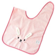 우주아이 보송래빗 워시빕 세안타올, 핑크, 1개